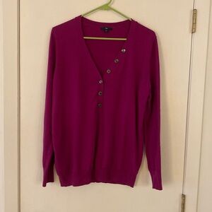 Gap Grape-color Henley - Cotton/nylon/silk blend